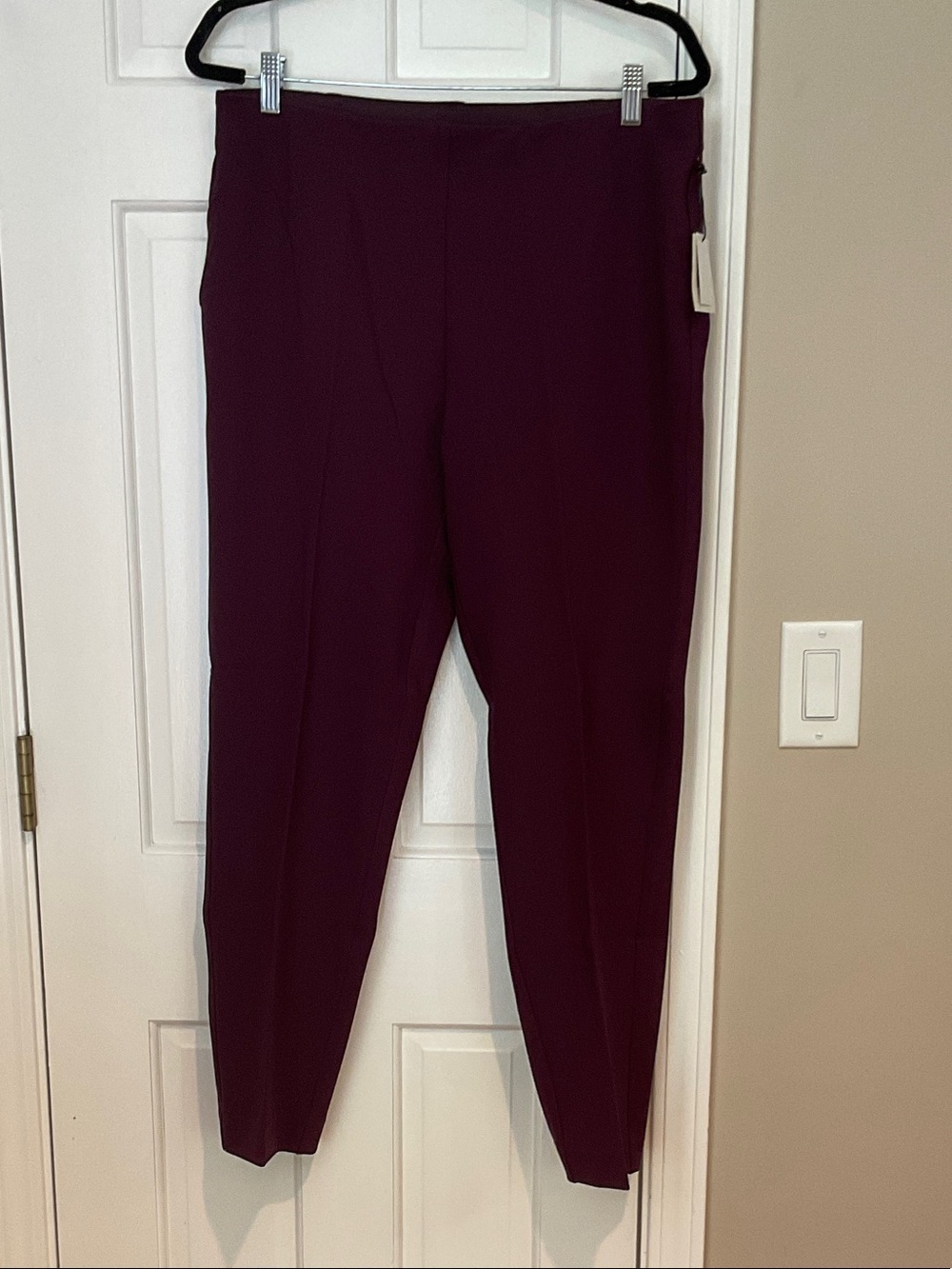 Anne Klein Plum Straight-Leg Dress Pants